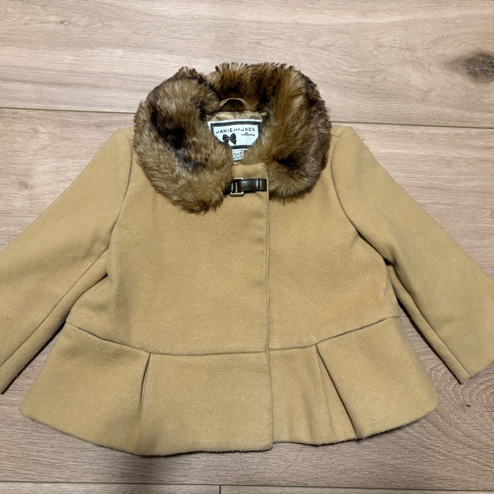 Janie & Jack beige / tan Winter Coat - Baby - almost new